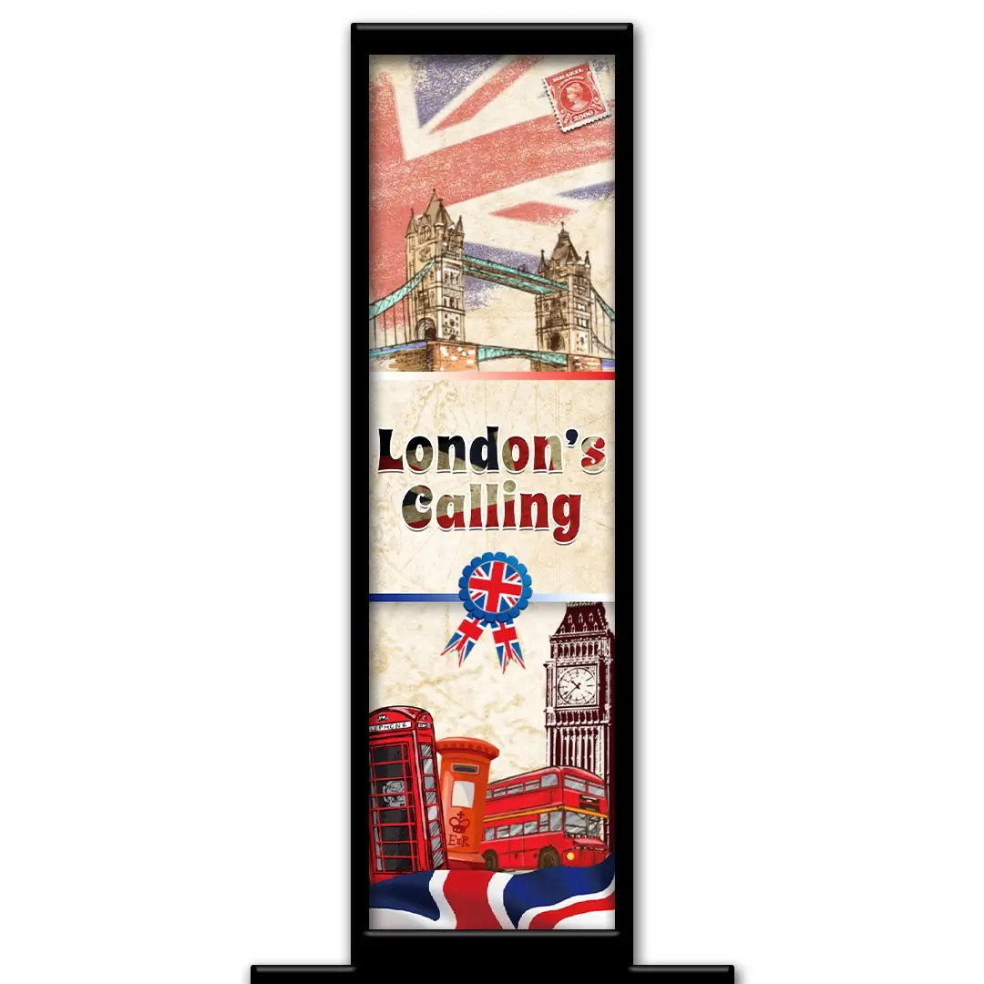 London's Calling photo booth pillar start screen