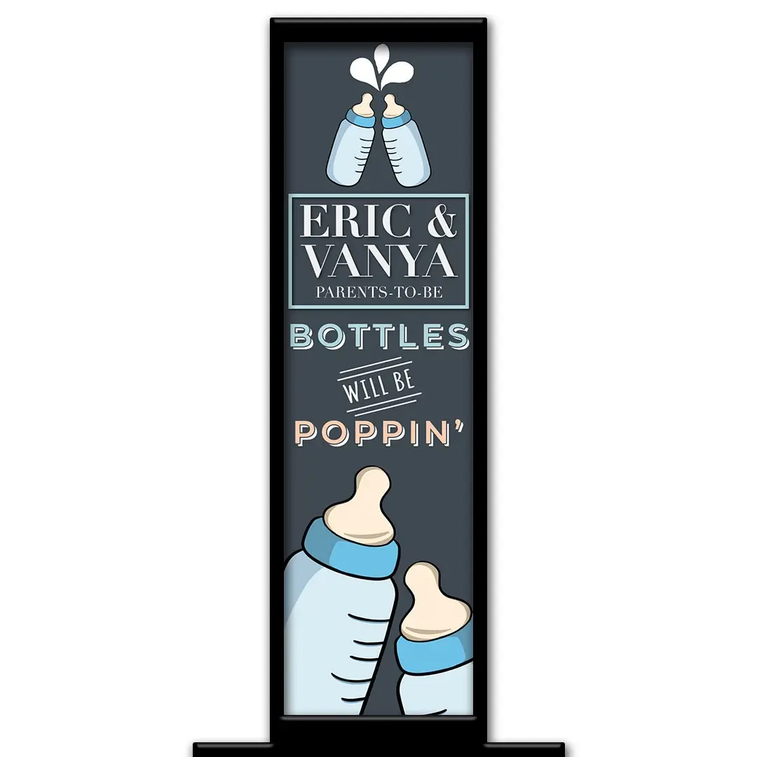 Bottles Be Poppin photo booth pillar start screen
