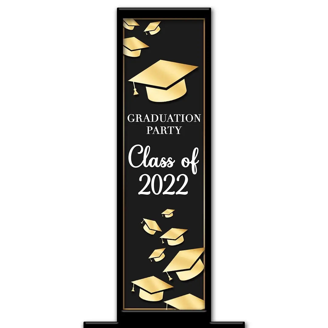Grad Party Cap photo booth pillar start screen