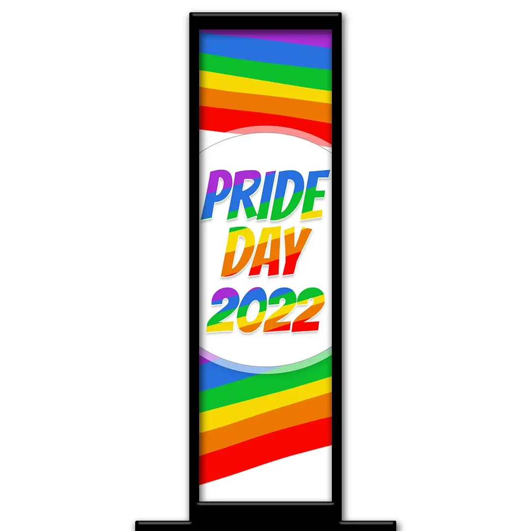 Pride photo booth pillar start screen