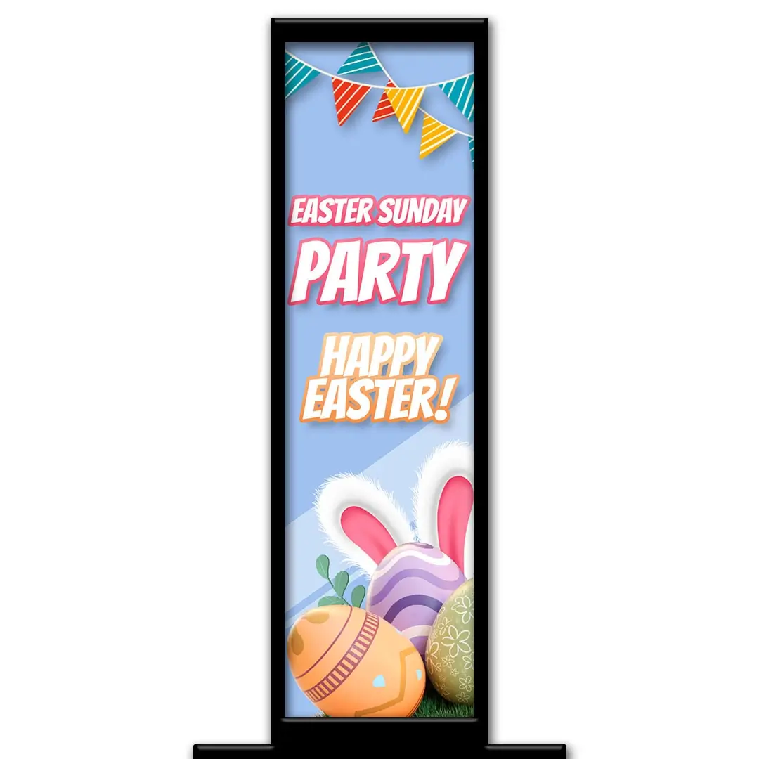 Easter Sunday photo booth pillar start screen
