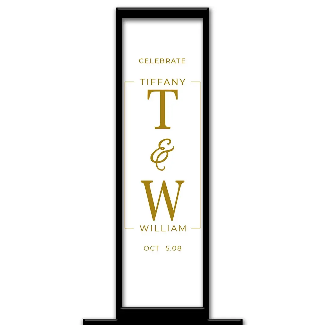 Pure Luxury photo booth pillar start screen