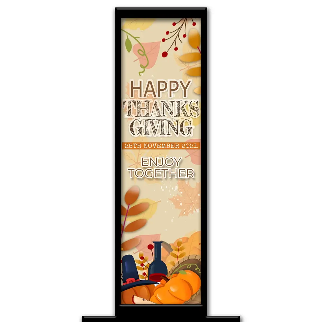 Happy Thanksgiving photo booth pillar start screen