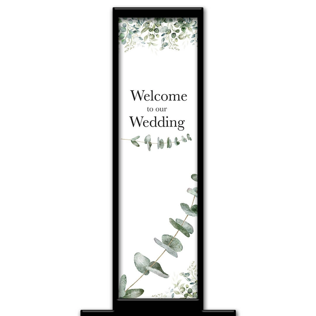 Eucalyptus Branch photo booth pillar start screen
