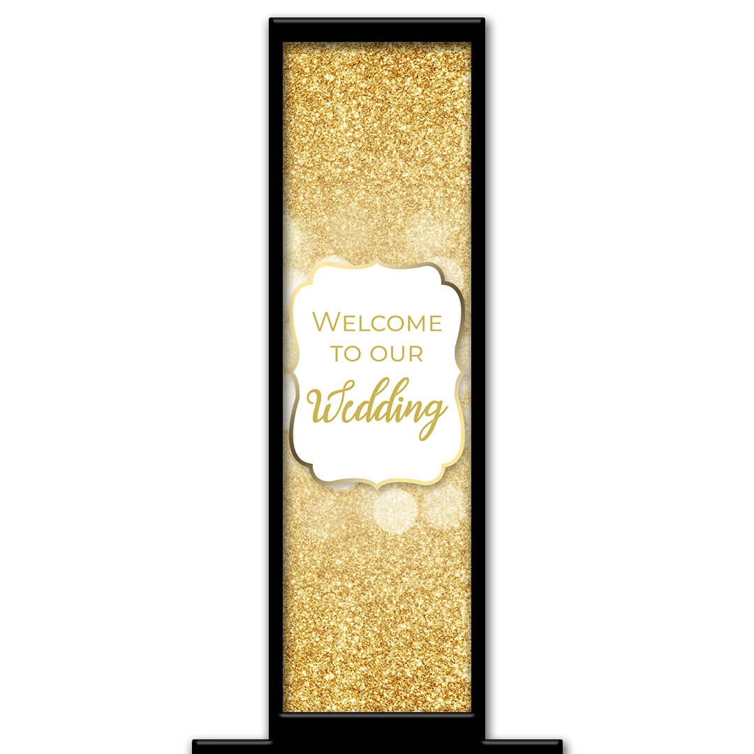 Glitz & Sparkles photo booth pillar start screen