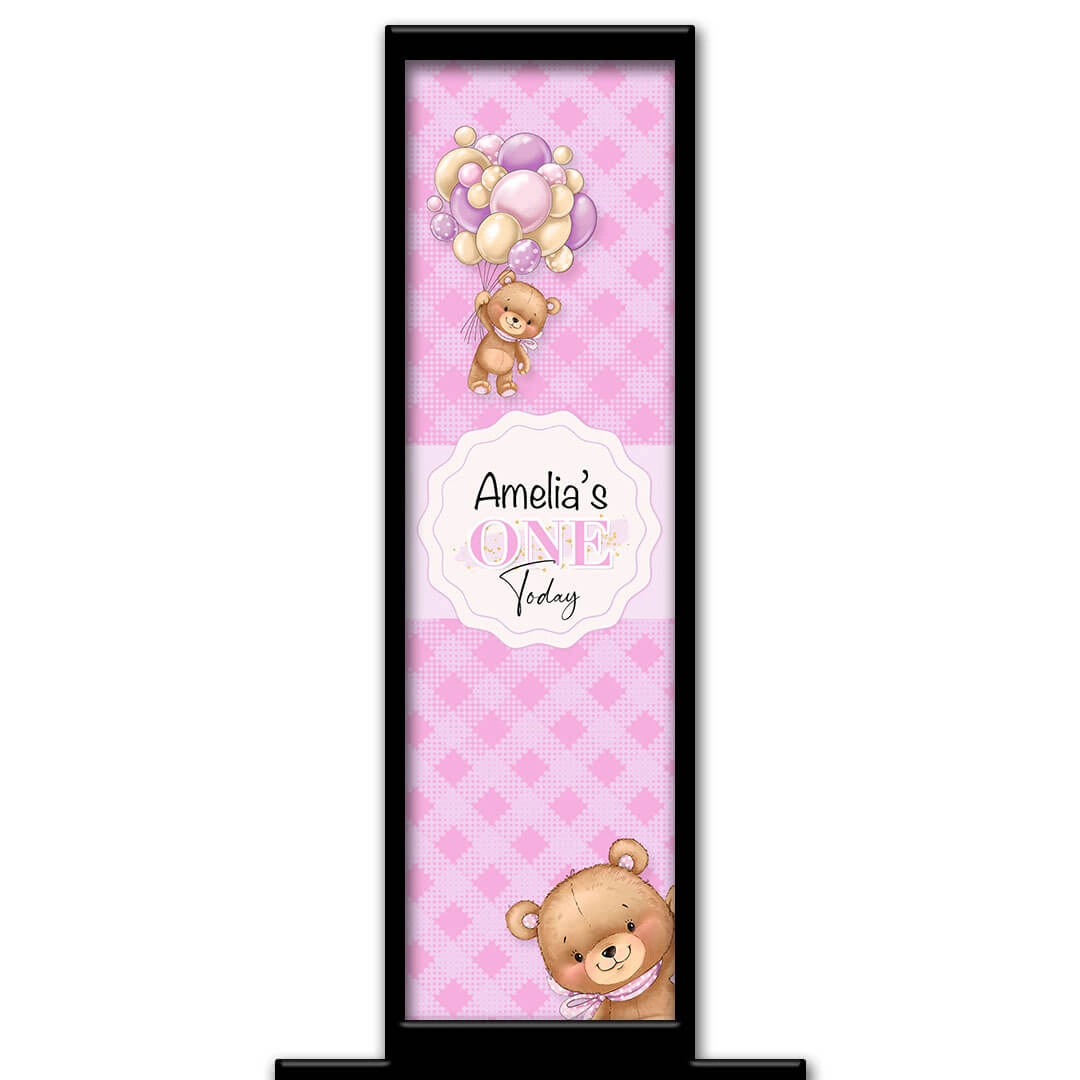Baby Girl Pink photo booth pillar start screen
