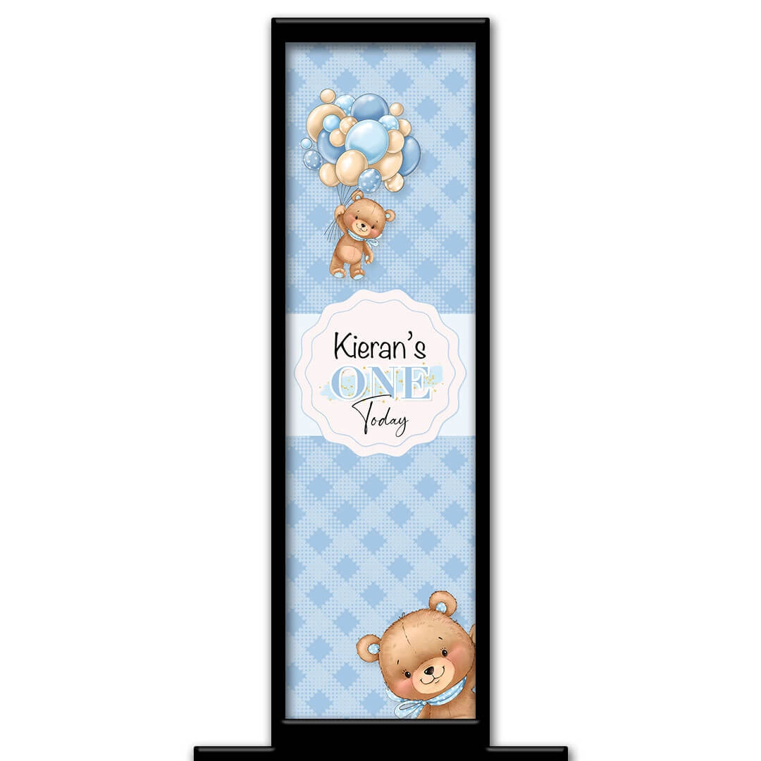 Baby Boy Blue photo booth pillar start screen