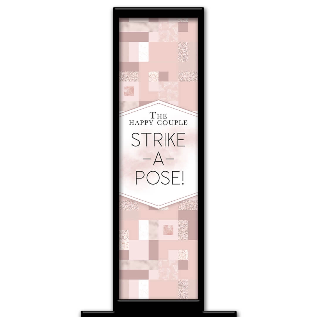Abstract Rose photo booth pillar start screen