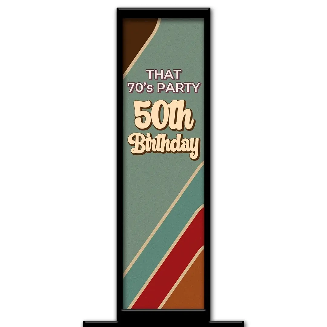 That 70s Party photo booth pillar start screen