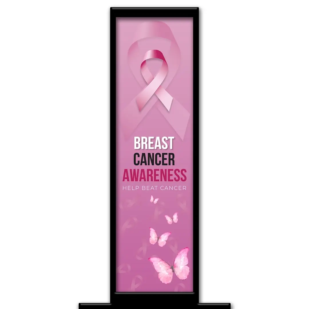 Breast Cancer Awareness photo booth pillar start screen