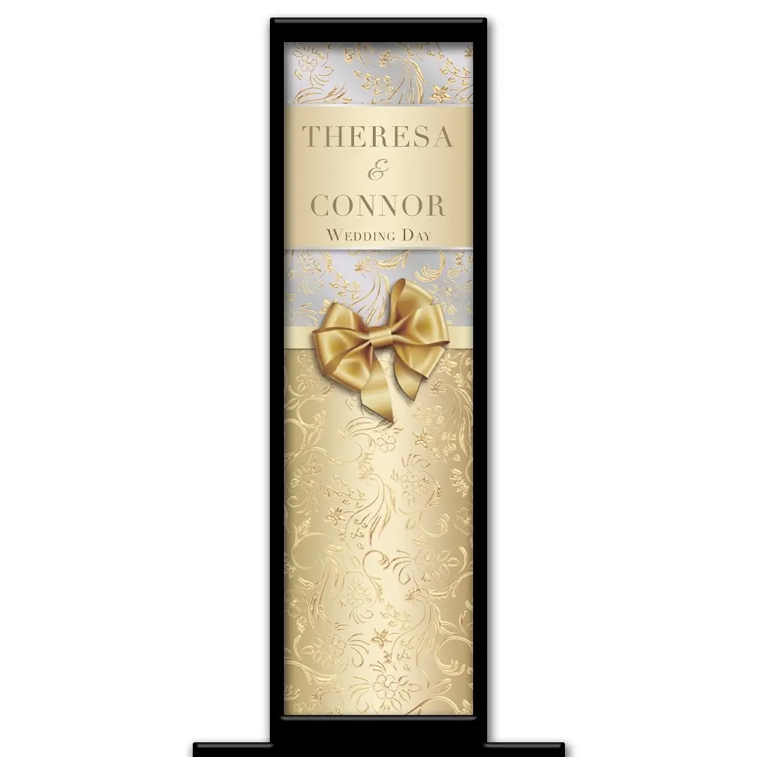 Elegant Bow photo booth pillar start screen