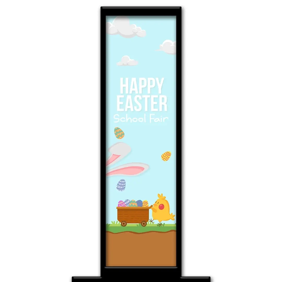 Easter Chick photo booth pillar start screen