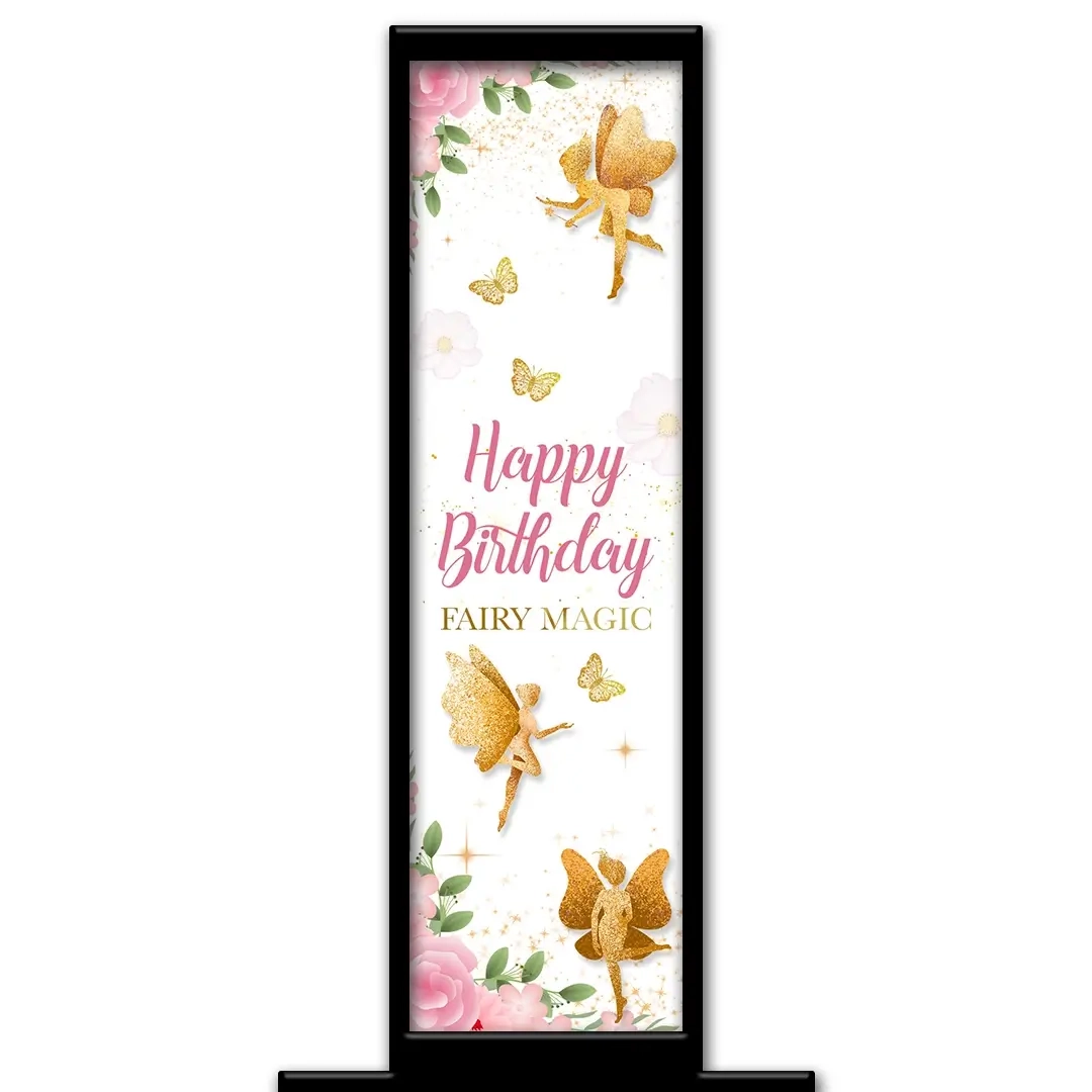 Floral Fairy photo booth pillar start screen