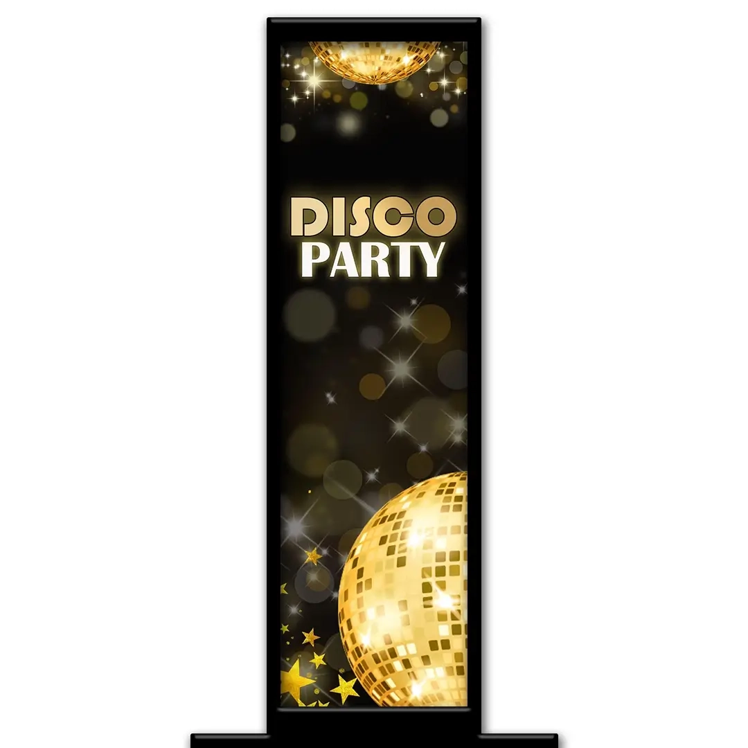 Disco Ball photo booth pillar start screen