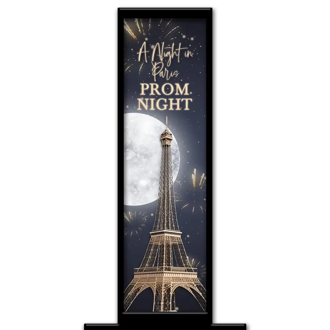 A night in Paris photo booth pillar start screen