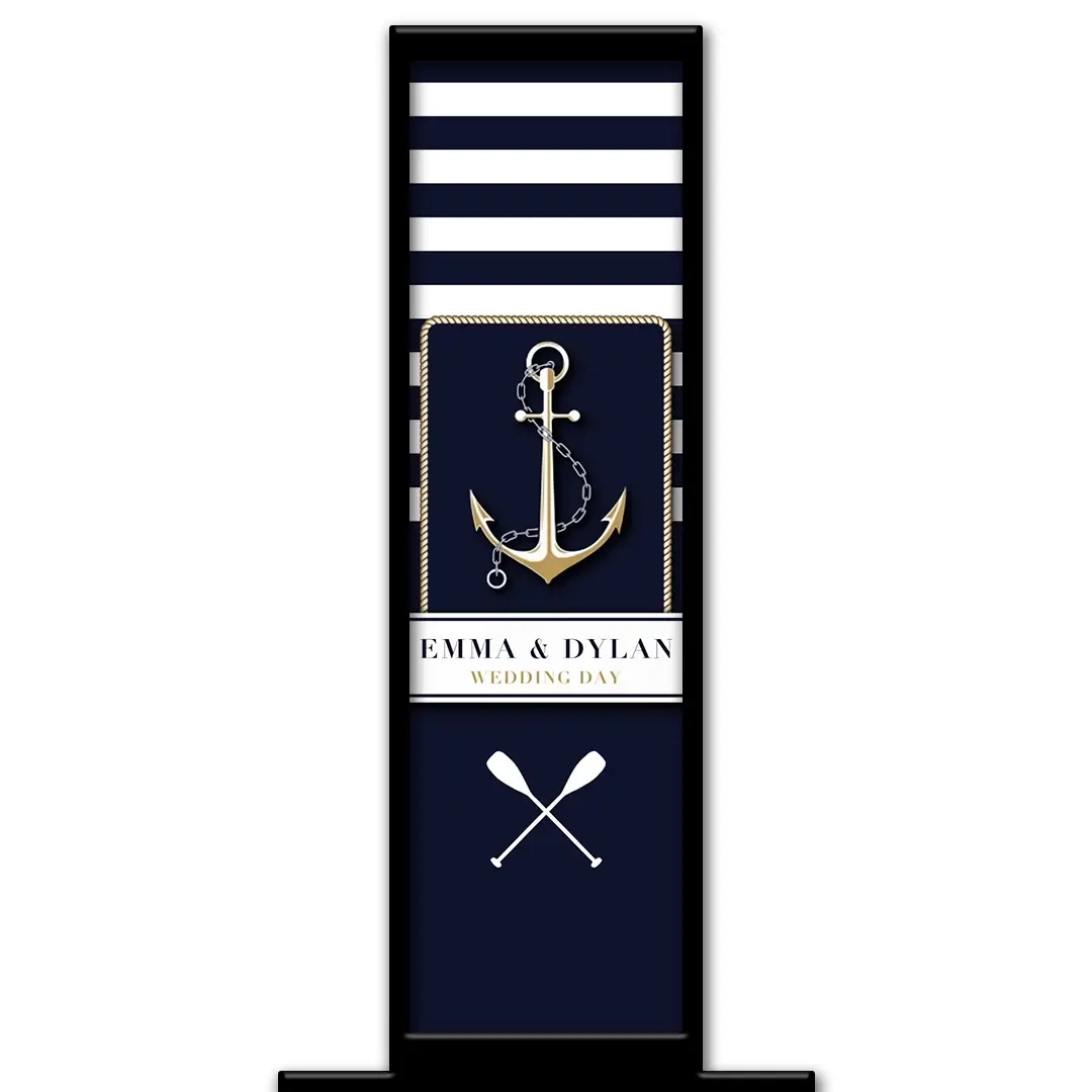 Anchors Away photo booth pillar start screen
