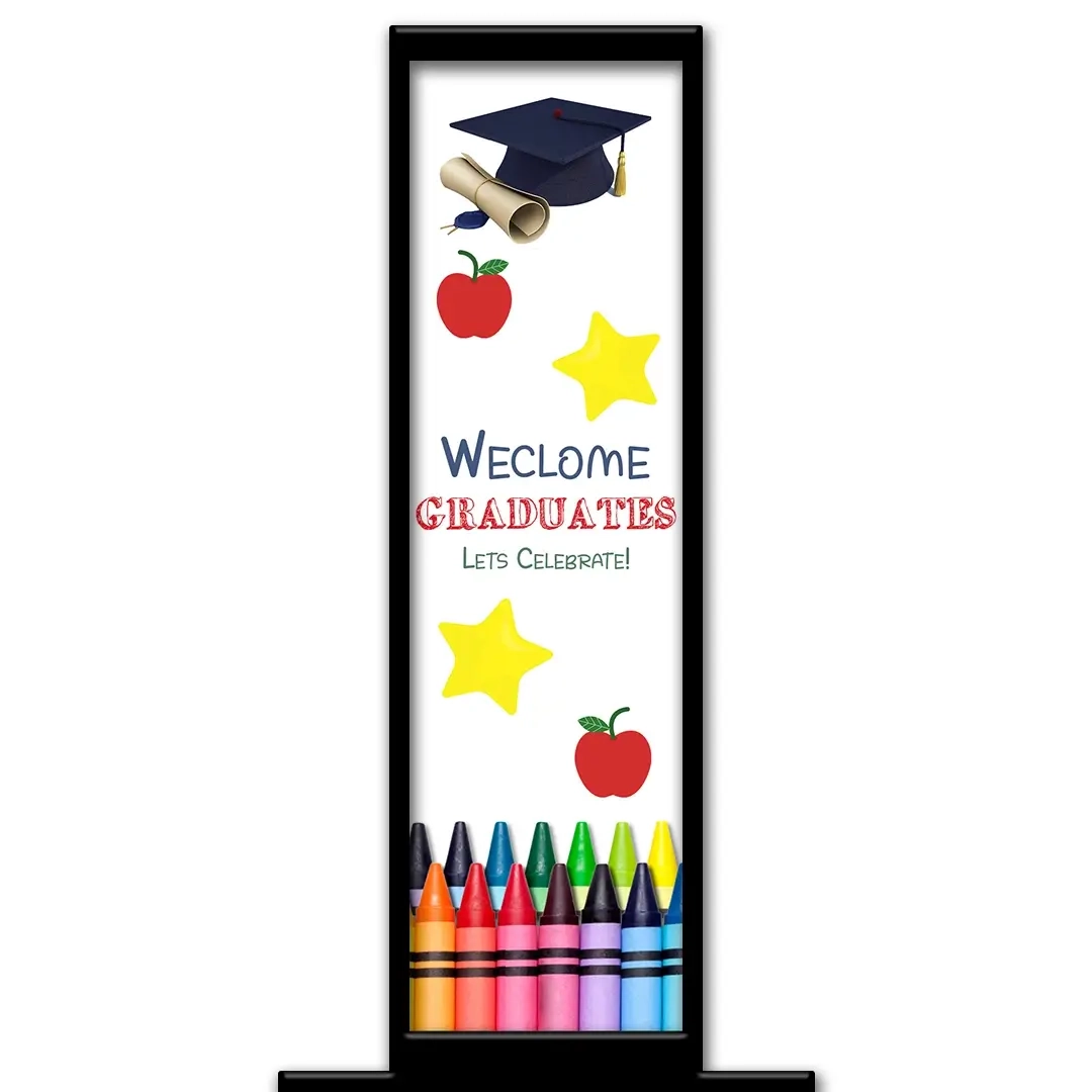 Kindergarten Grad photo booth pillar start screen
