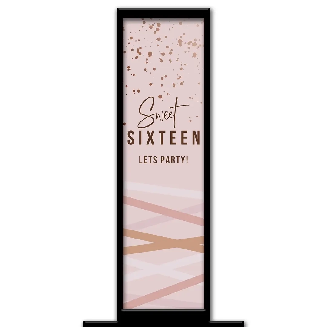 Light Rose Gold photo booth pillar start screen