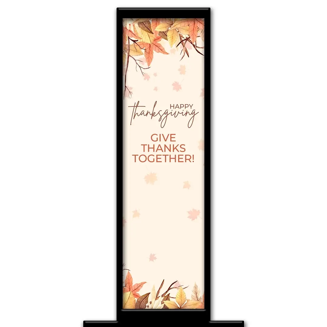 Autumn Leaves photo booth pillar start screen