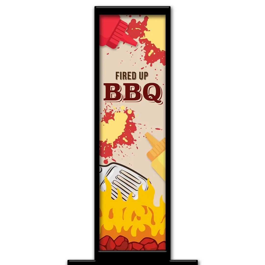Backyard BBQ photo booth pillar start screen