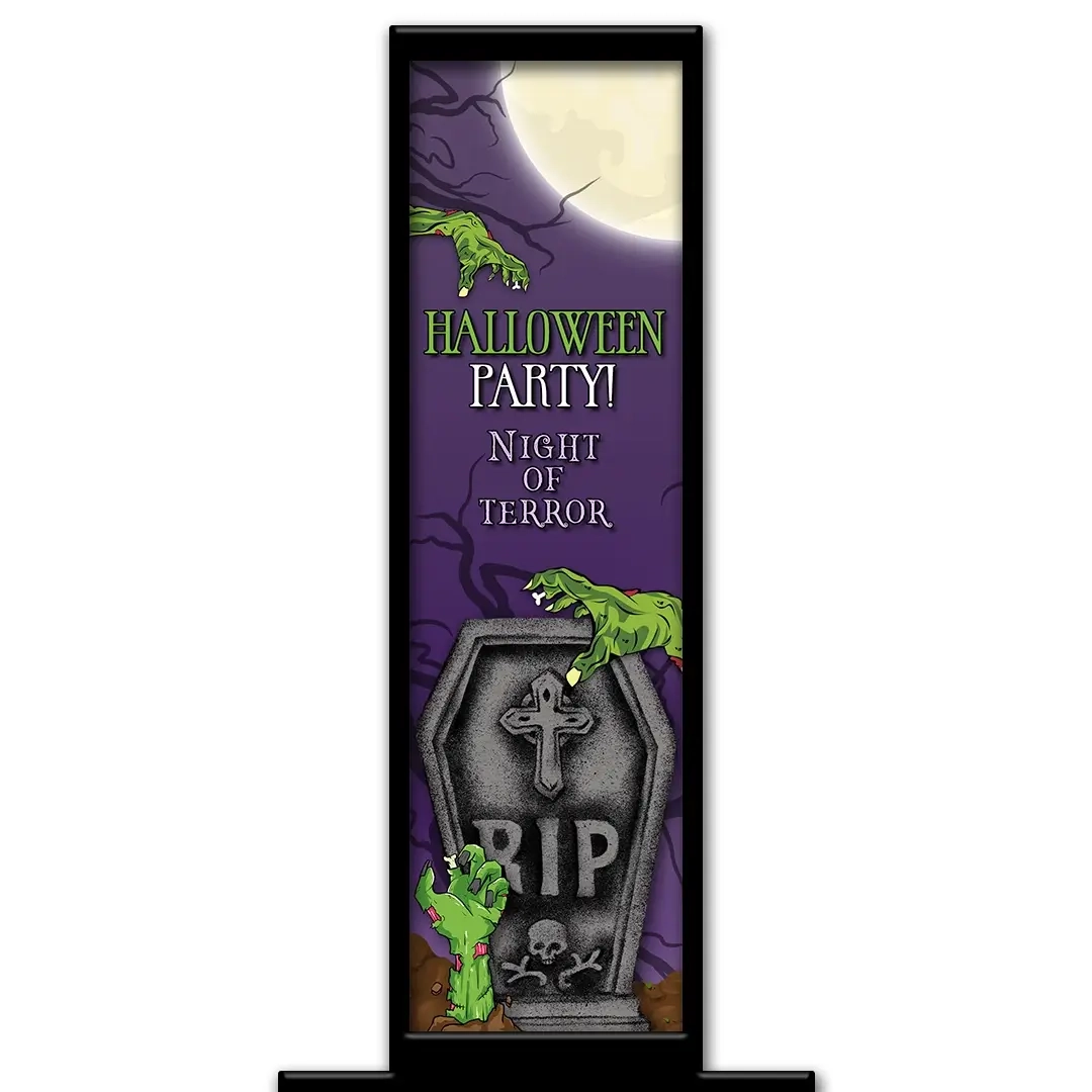 Night of Terror photo booth pillar start screen