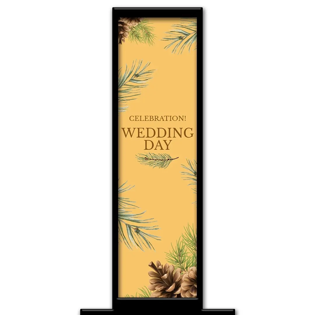 Forest Wedding photo booth pillar start screen