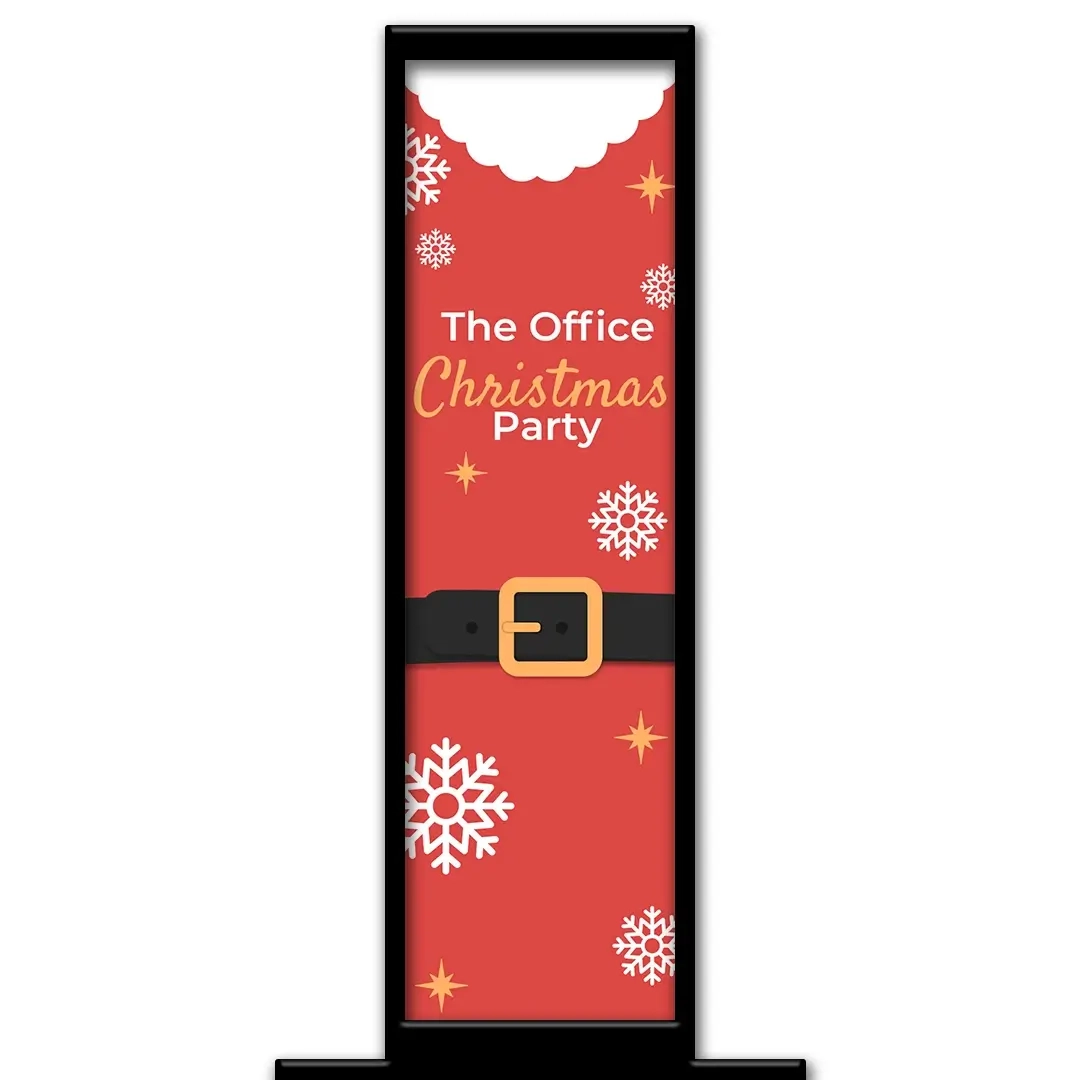 Santa photo booth pillar start screen
