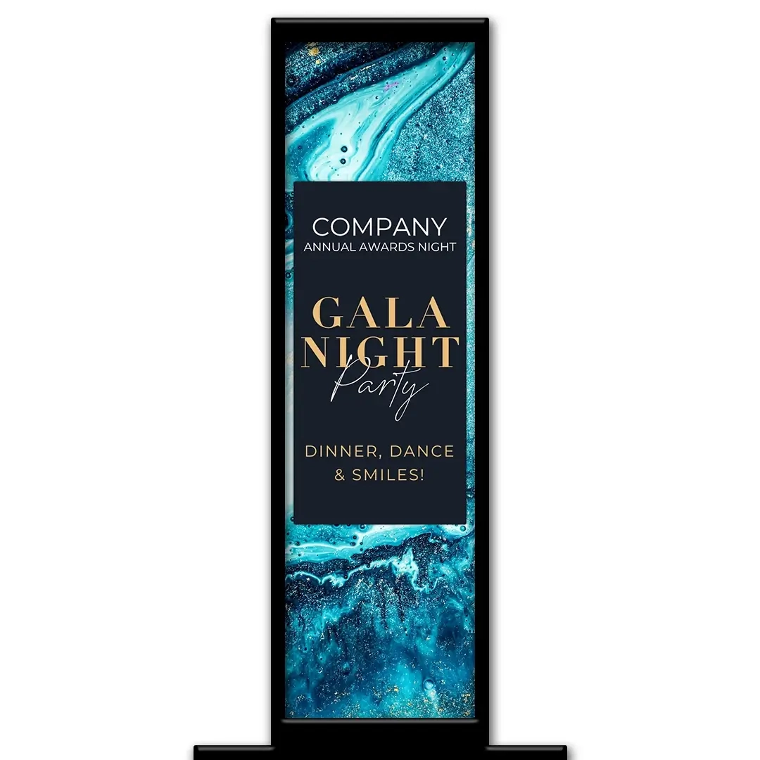Ocean Gala photo booth pillar start screen