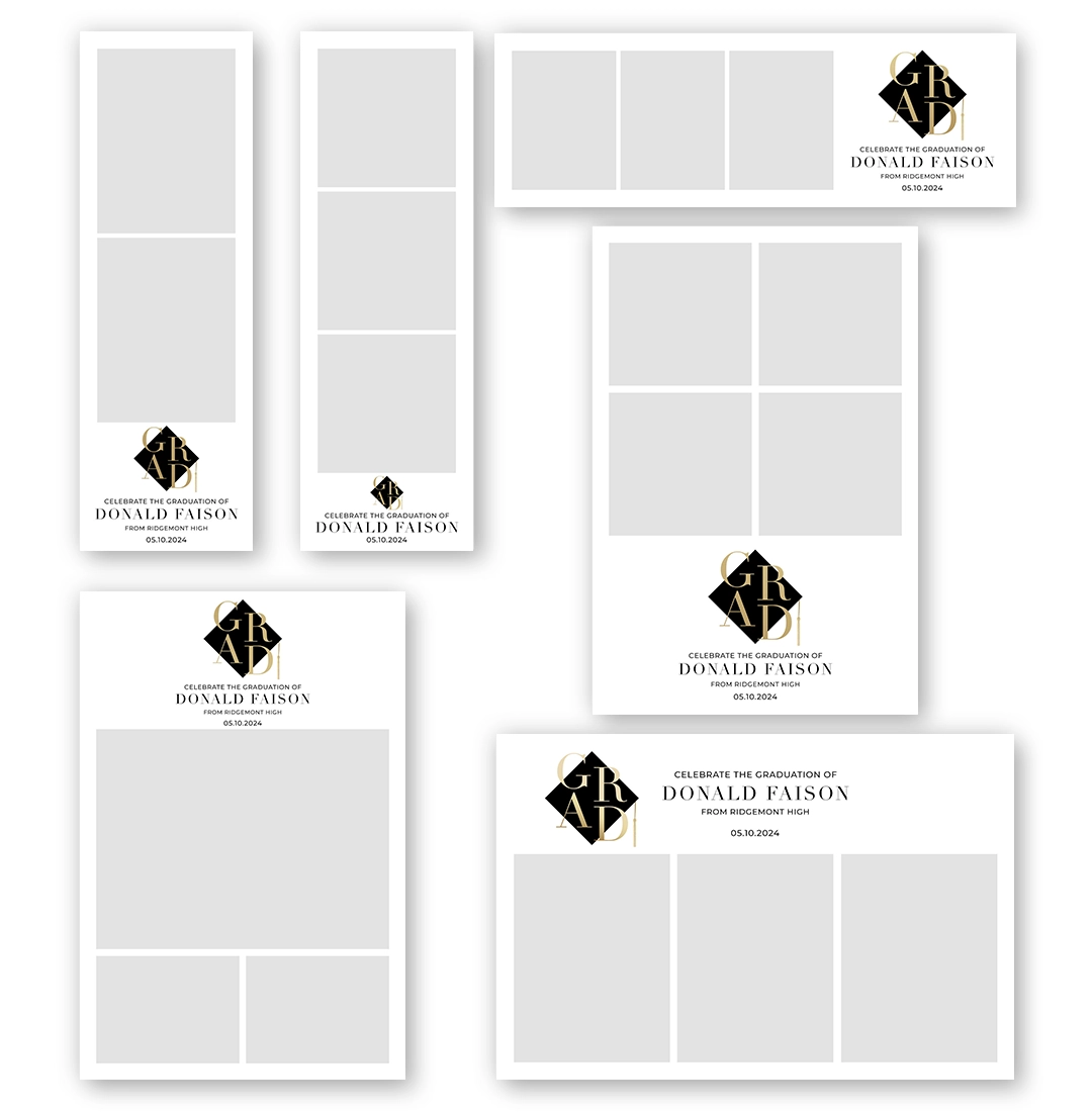 Graduation Day photo booth template More