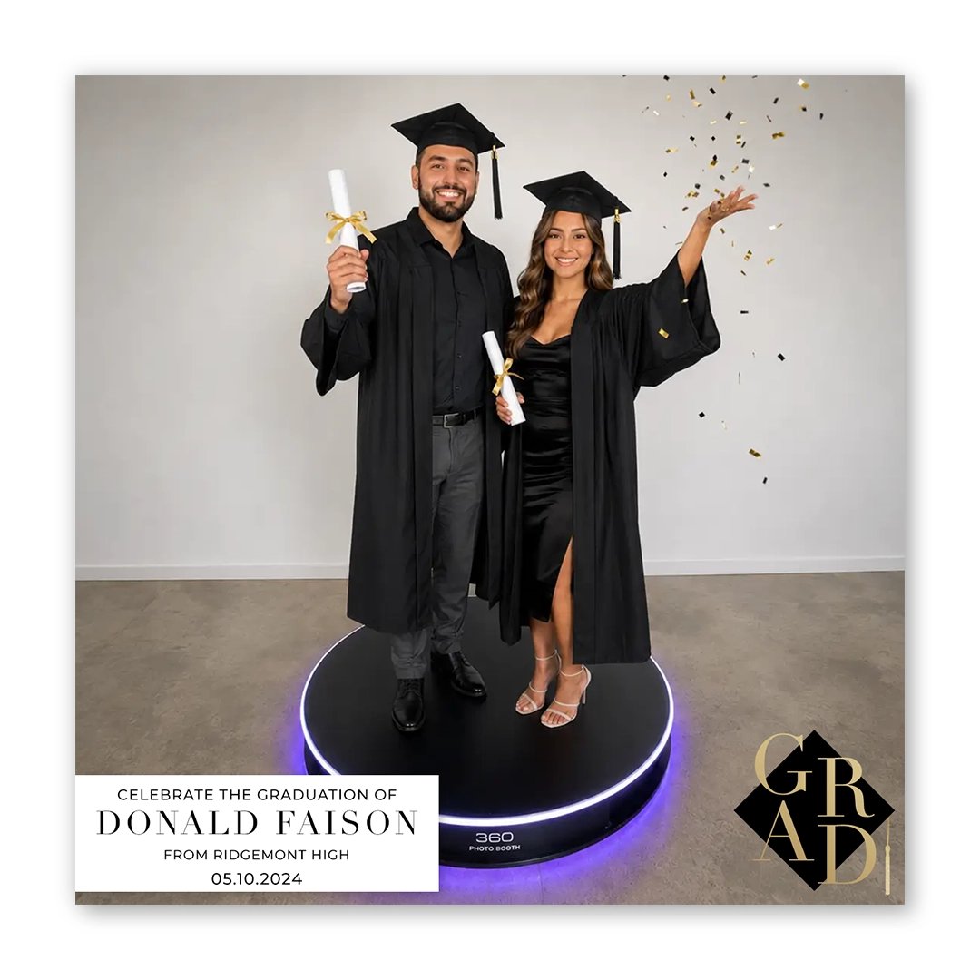 Graduation Day photo booth template 360