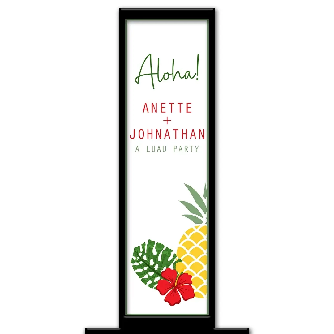 Aloha! photo booth pillar start screen