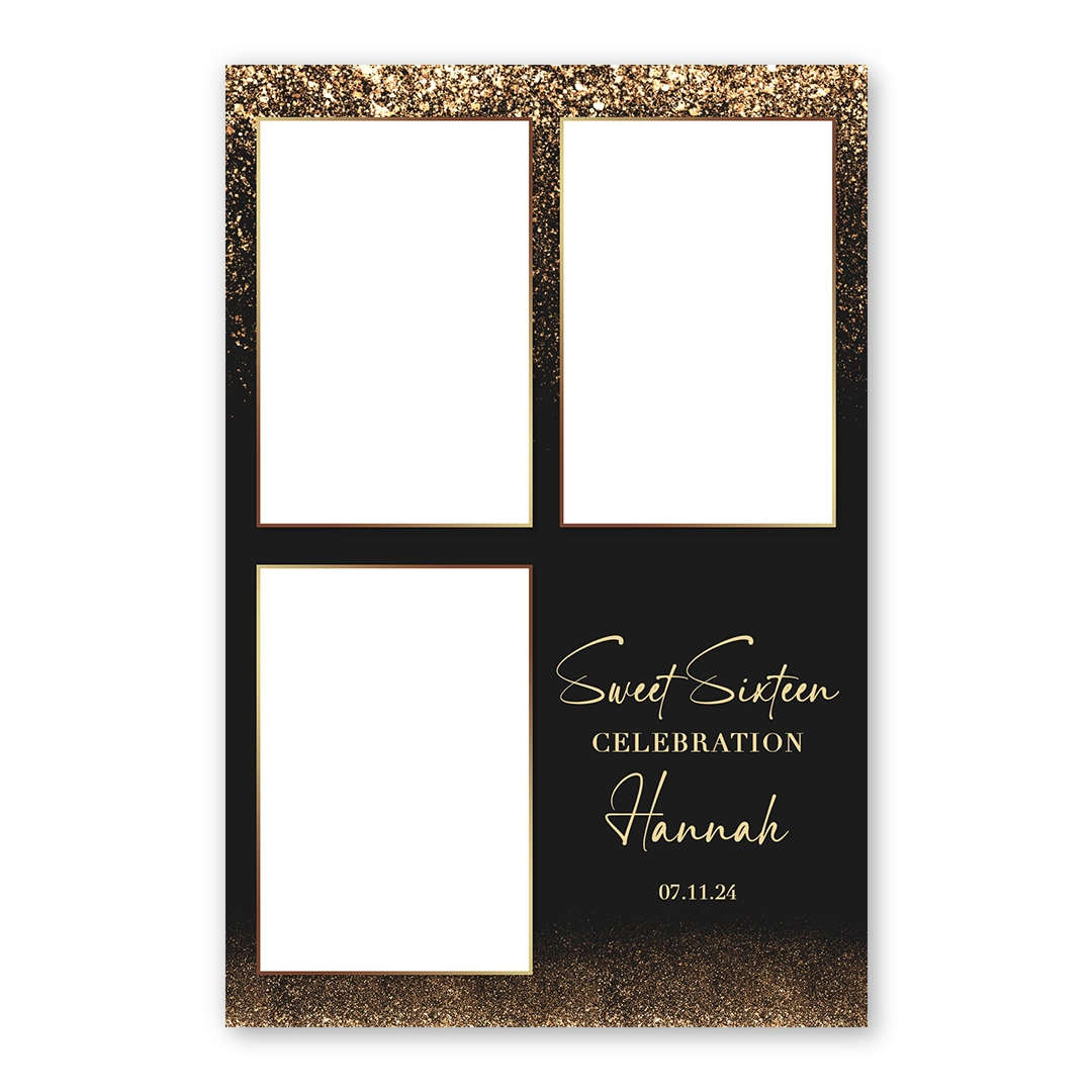 Glitterfall photo booth template P3P