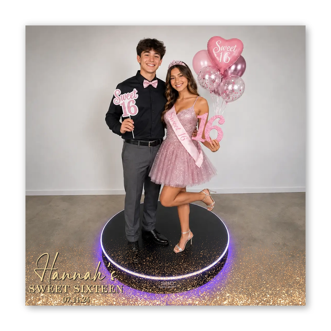 Glitterfall photo booth template 360