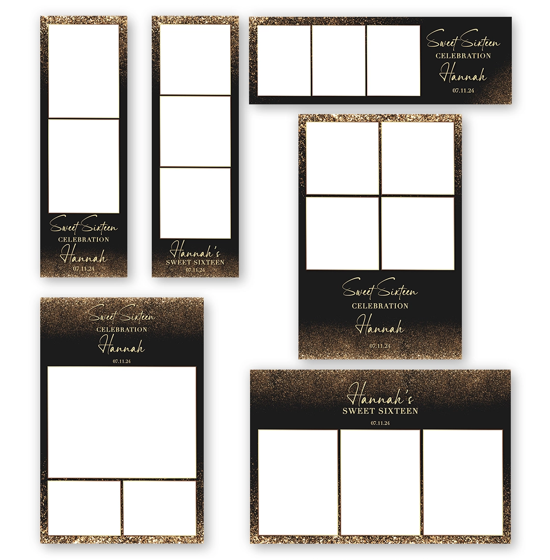 Glitterfall photo booth template More