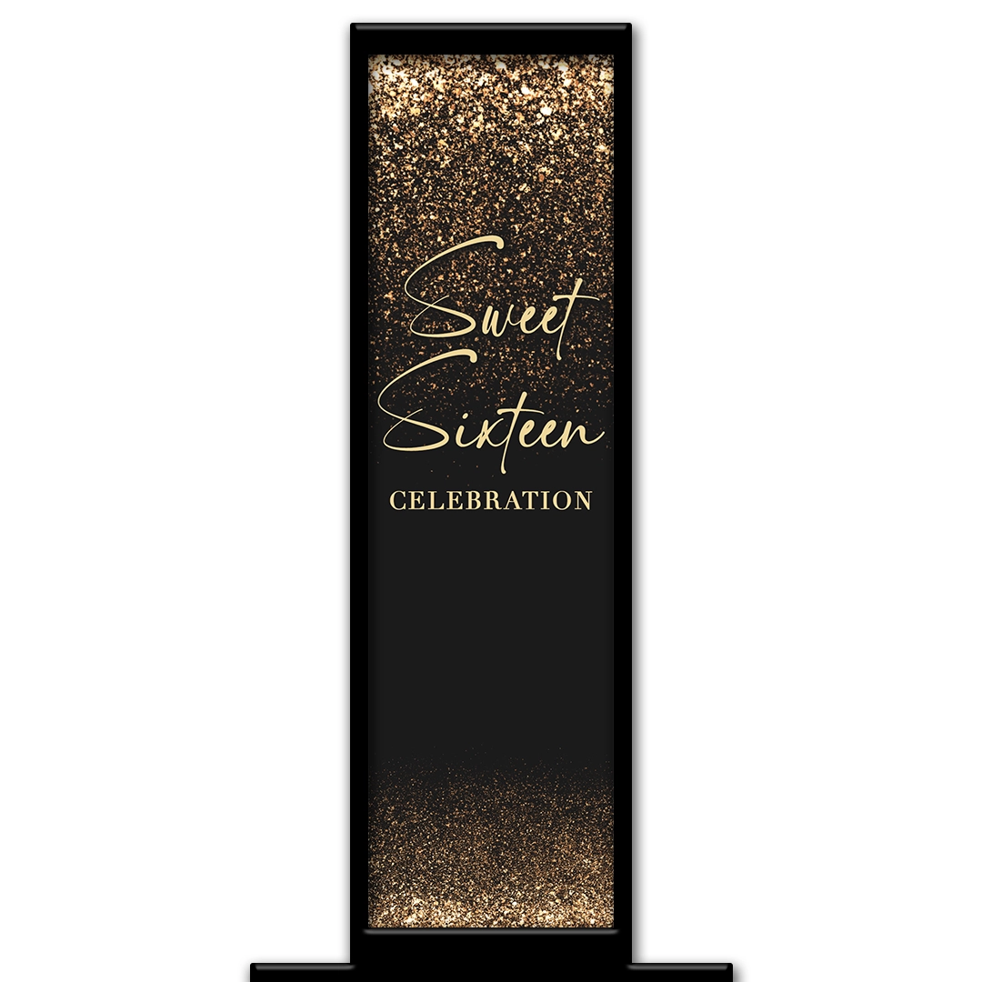 Glitterfall photo booth template Pillar
