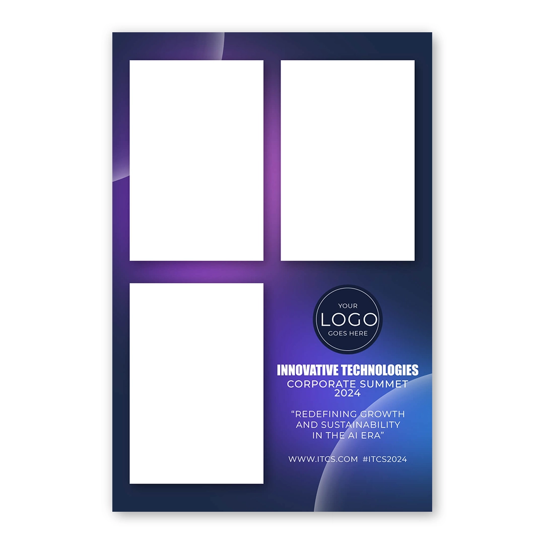 Corporate Bubble photo booth template P3P