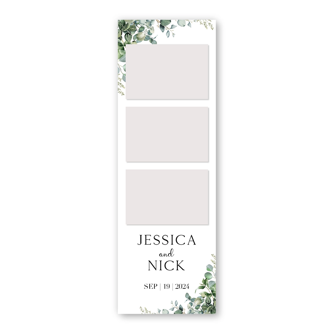 Eucalyptus Wedding photo booth template S3L