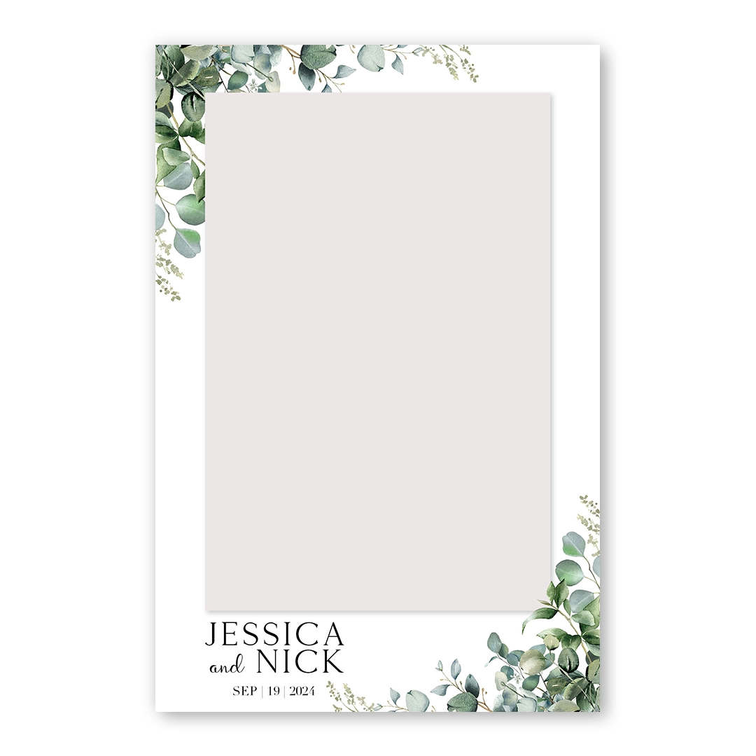 Eucalyptus Wedding photo booth template PF