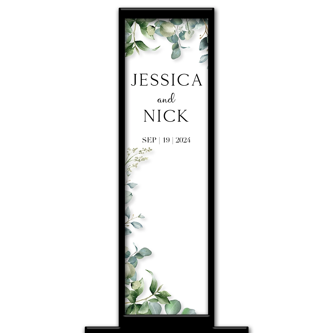 Eucalyptus Wedding photo booth template Pillar