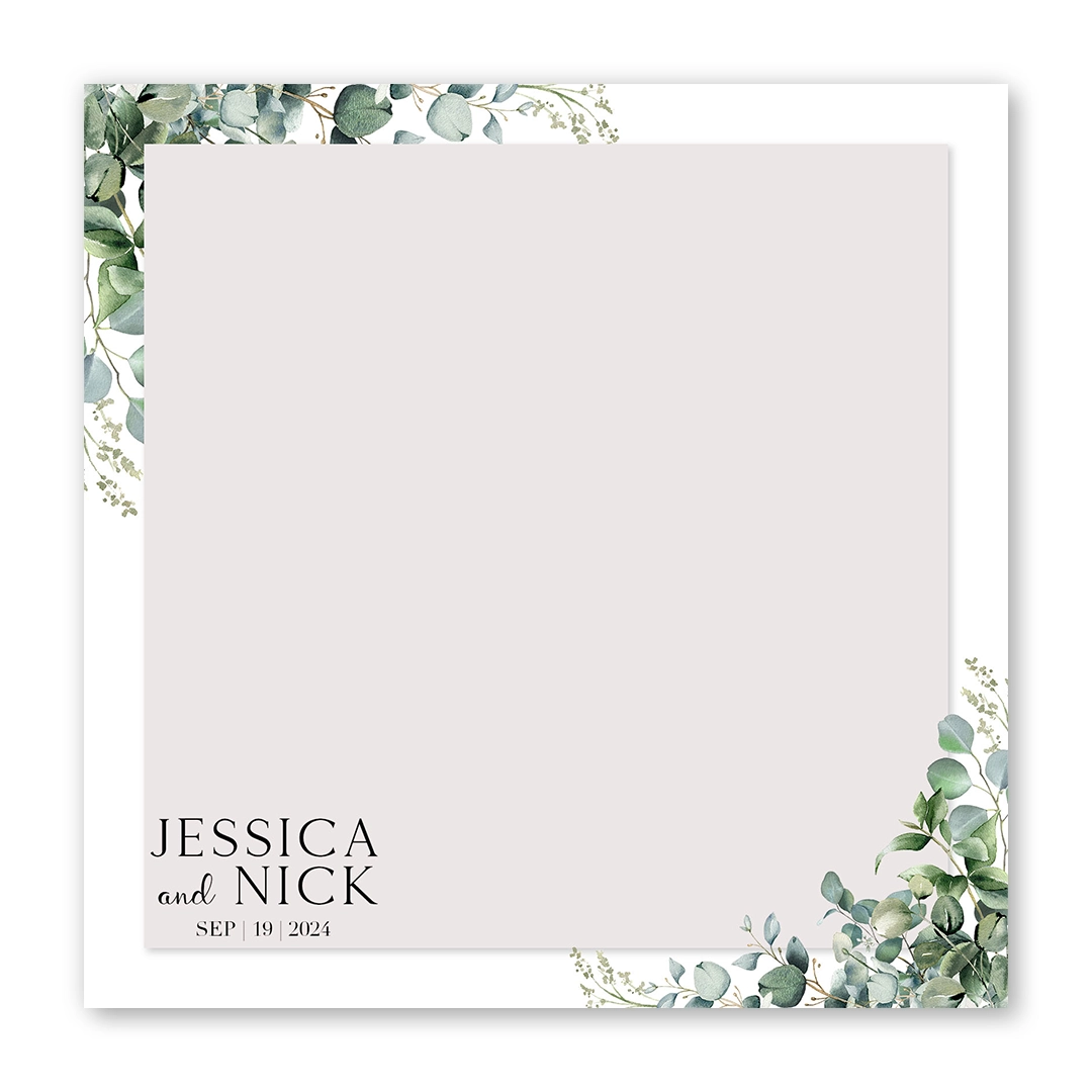 Eucalyptus Wedding photo booth template SF