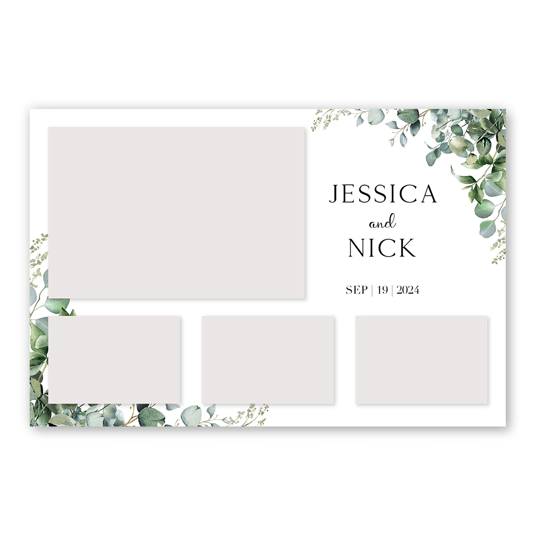Eucalyptus Wedding photo booth template L4L
