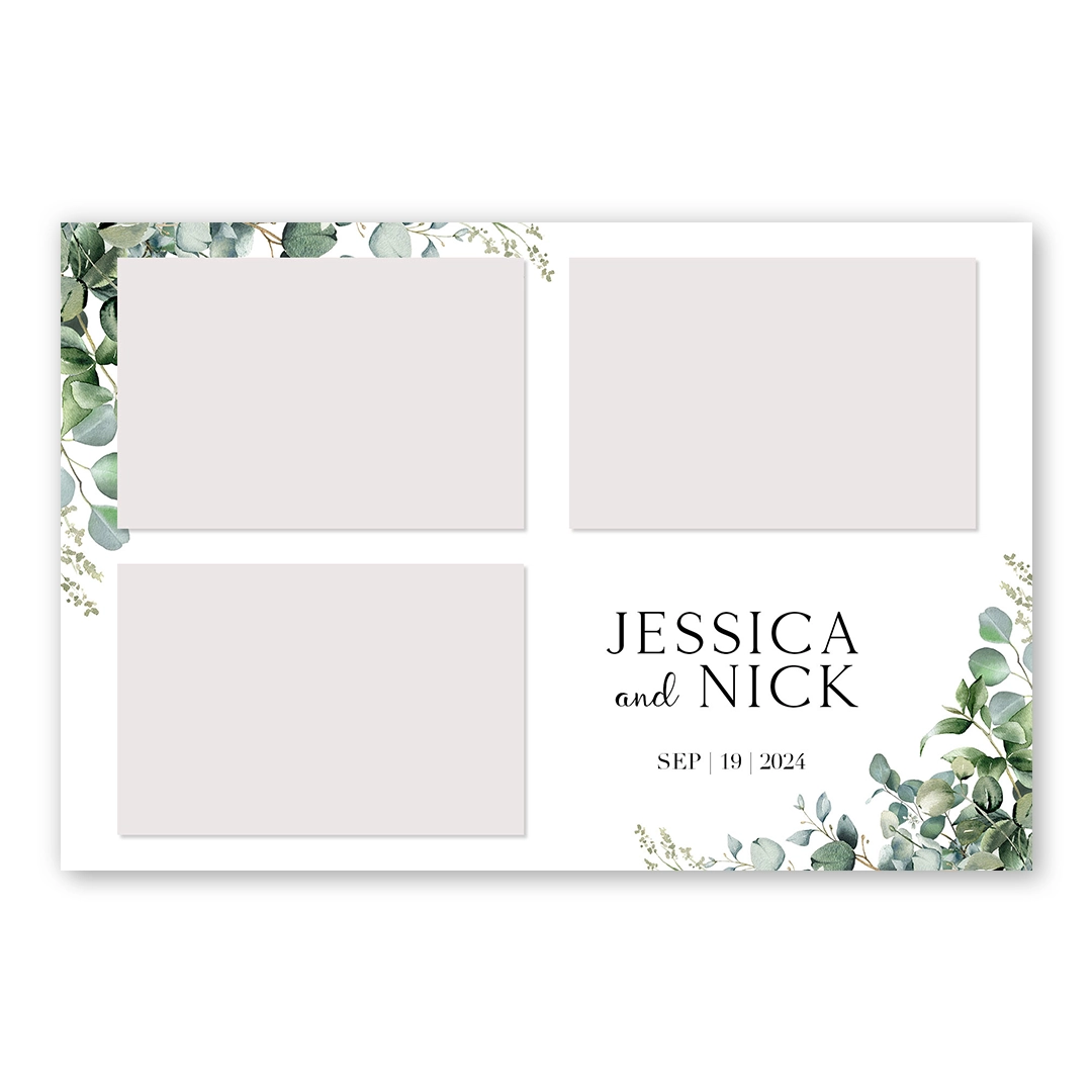 Eucalyptus Wedding photo booth template L3L