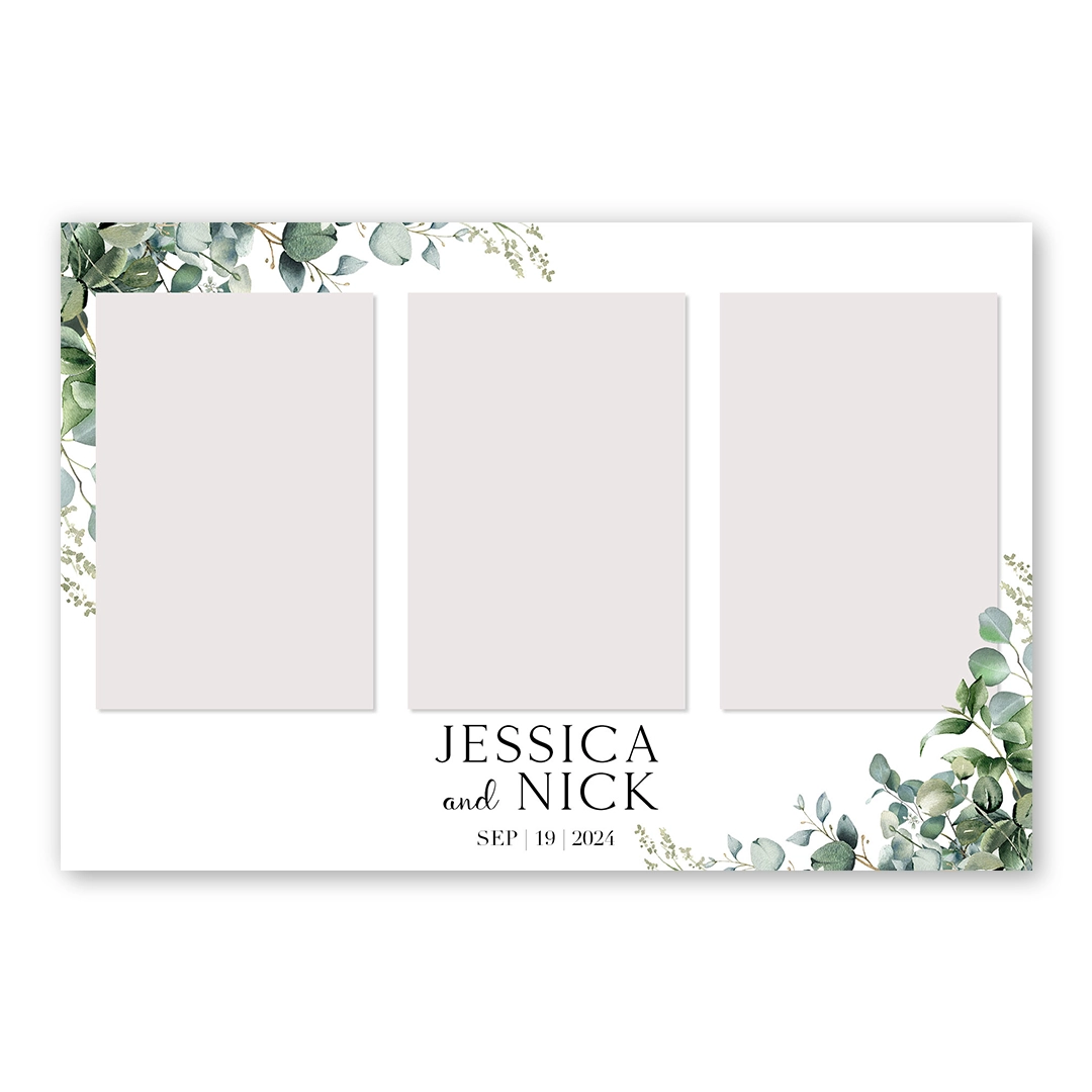 Eucalyptus Wedding photo booth template L3P