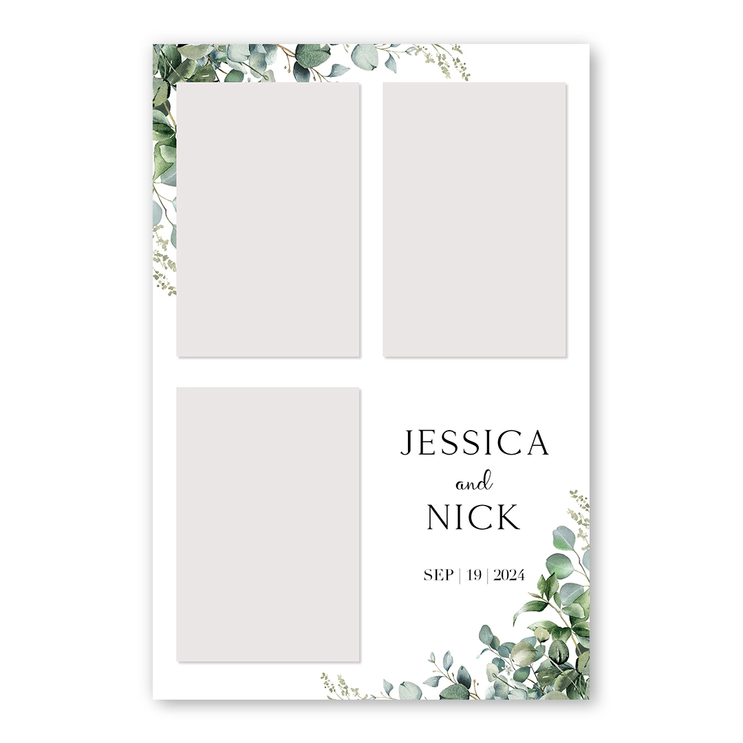 Eucalyptus Wedding photo booth template P3P