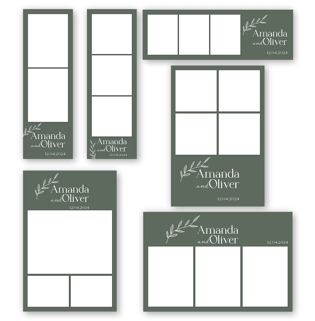 Minimalist Two photo booth template More