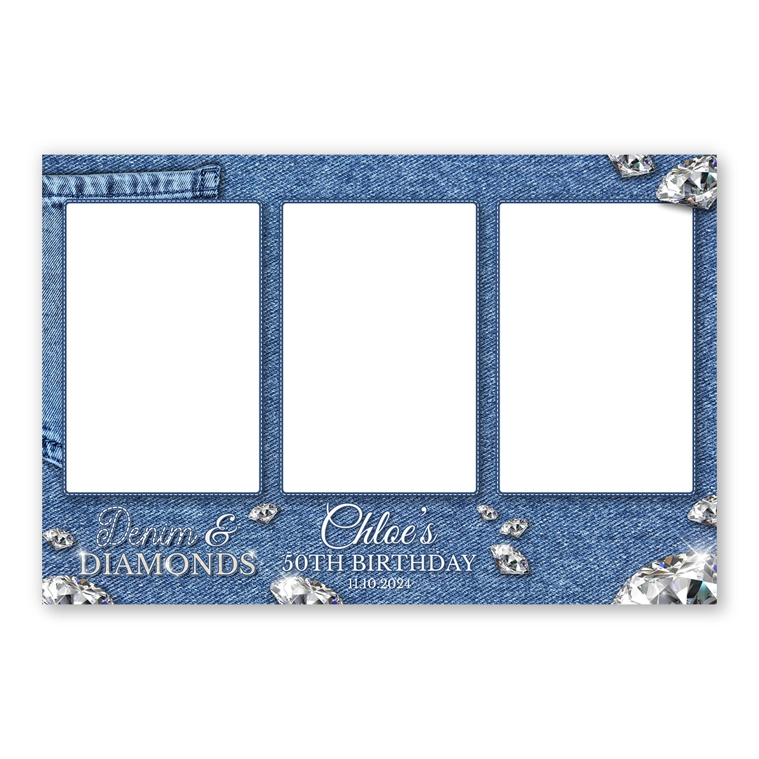 Denim & Diamonds photo booth template L3P