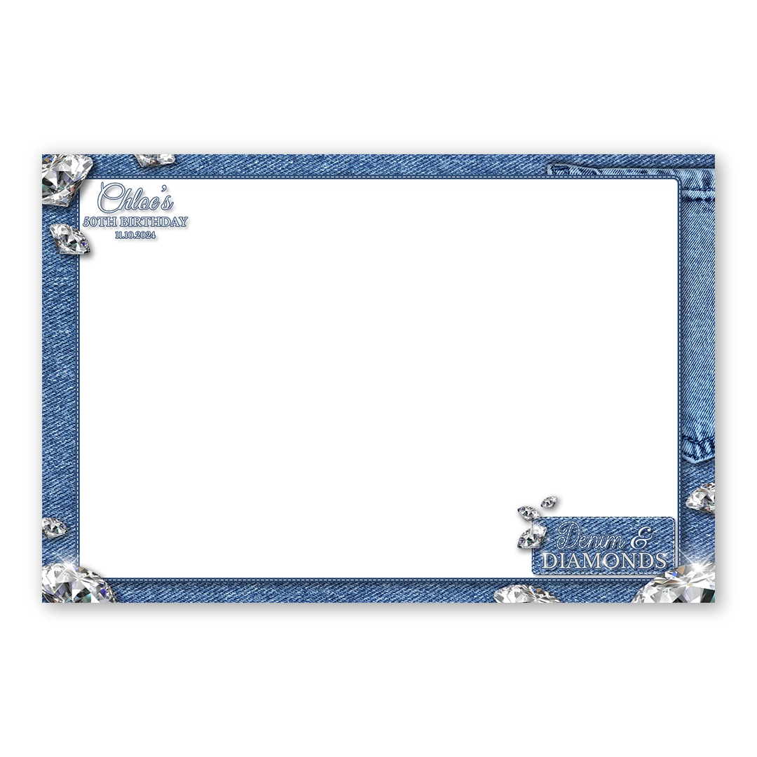 Denim & Diamonds photo booth template LF