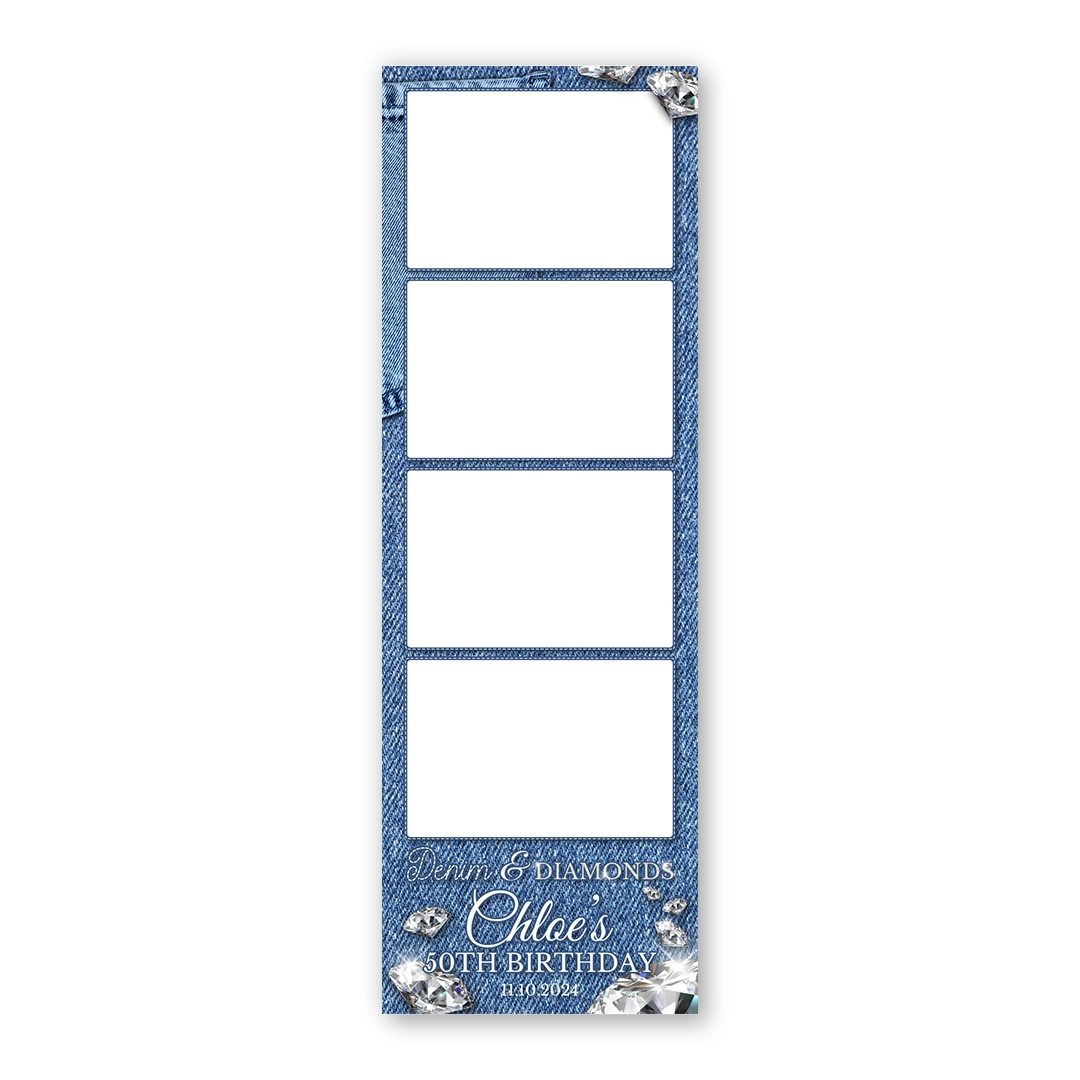 Denim & Diamonds photo booth template S4L
