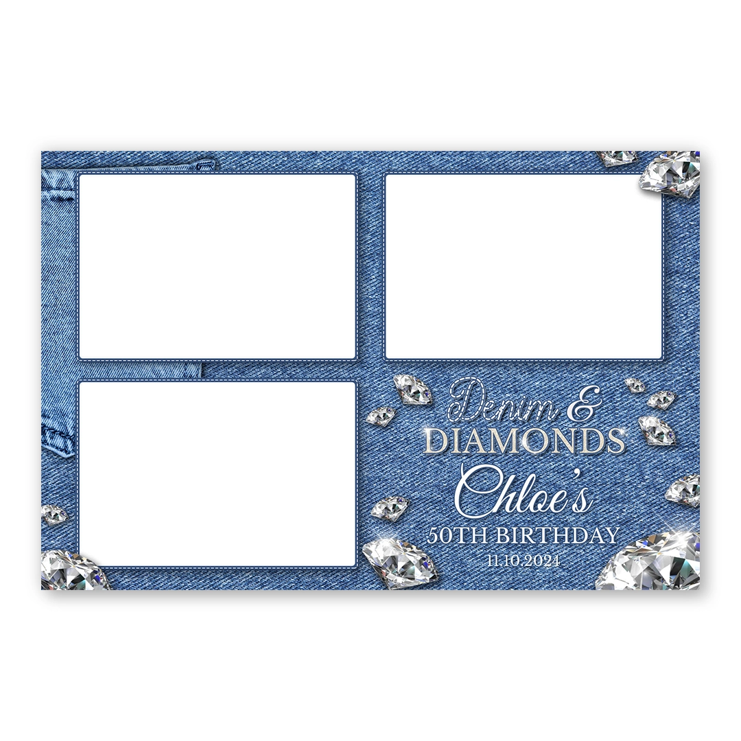 Denim & Diamonds photo booth template L3L