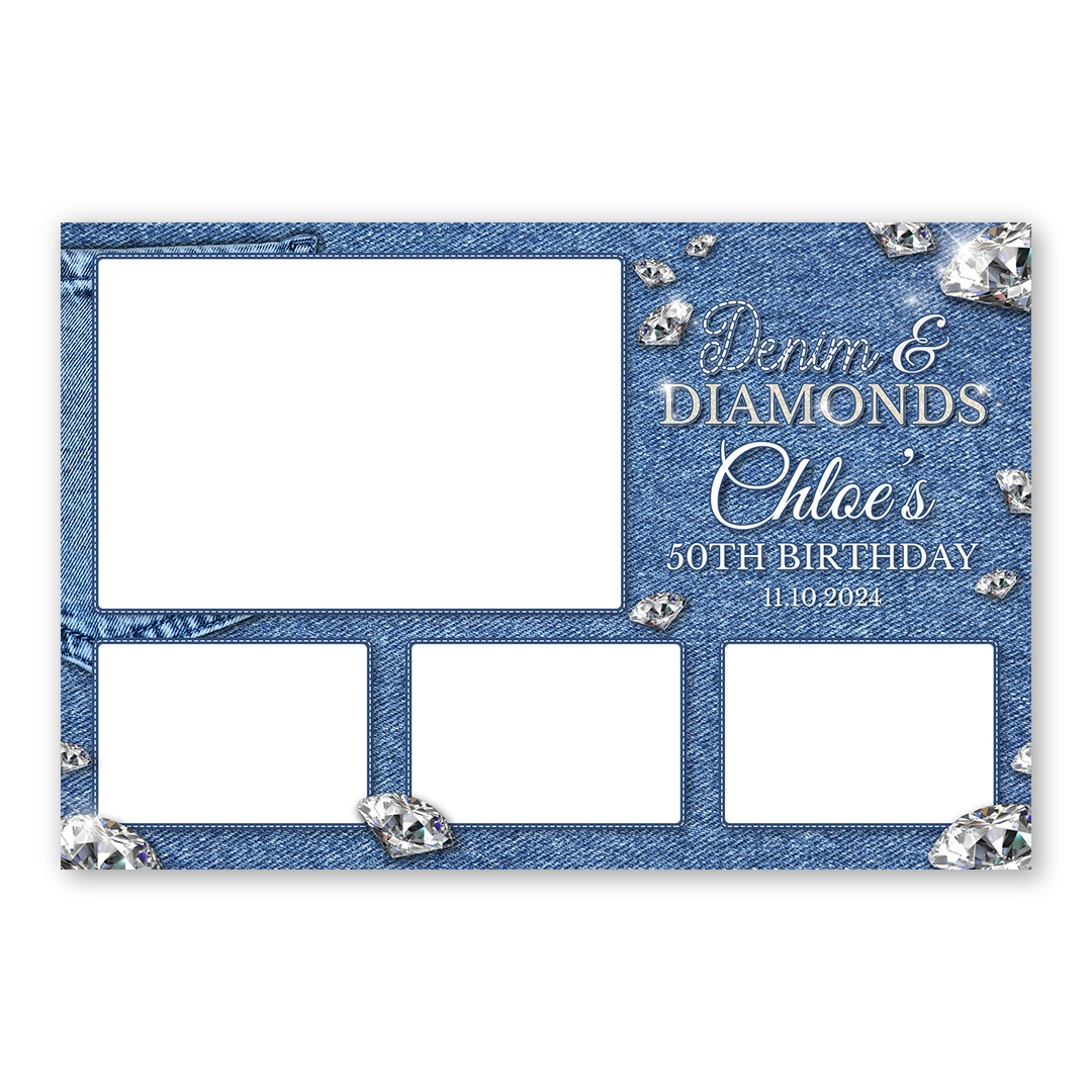 Denim & Diamonds photo booth template L4L
